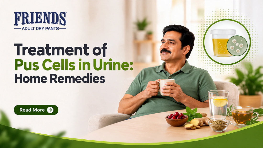 Treatment of pus cells in urine and home remedies by Friends Adult Dry Pants  