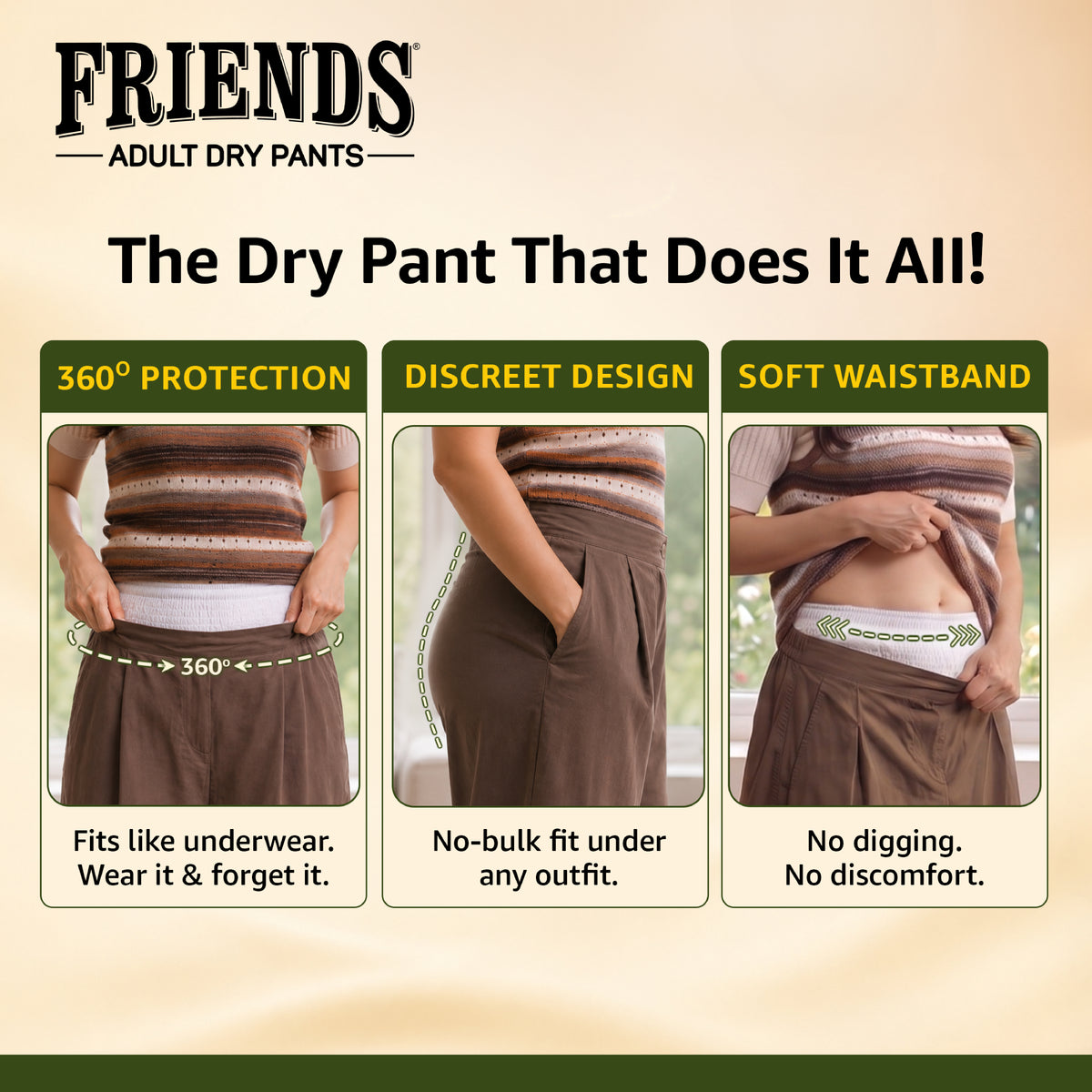 Friends Classic Adult Dry Pants (Pack of 1)
