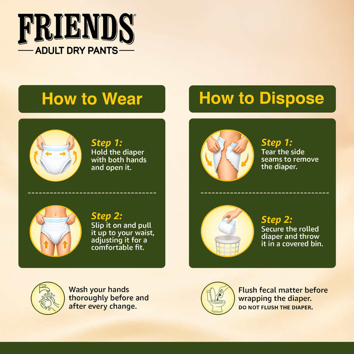 Friends Classic Adult Dry Pants (Pack of 2)