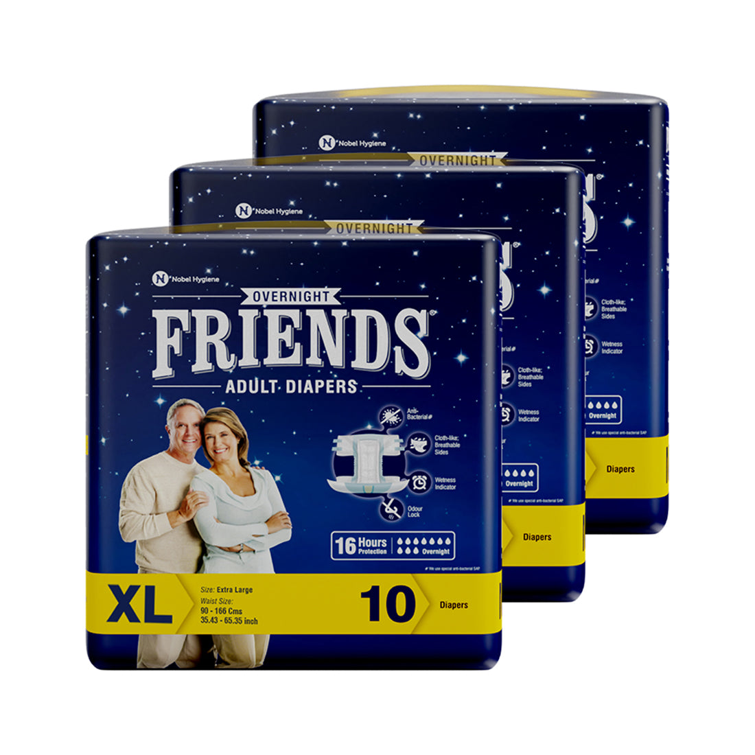 Friends Overnight Tape-Style Adult Diapers