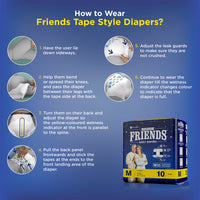 Friends Overnight Tape-Style Adult Diapers