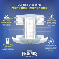 Friends Overnight Tape-Style Adult Diapers
