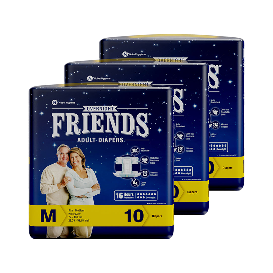Friends Overnight Tape-Style Adult Diapers