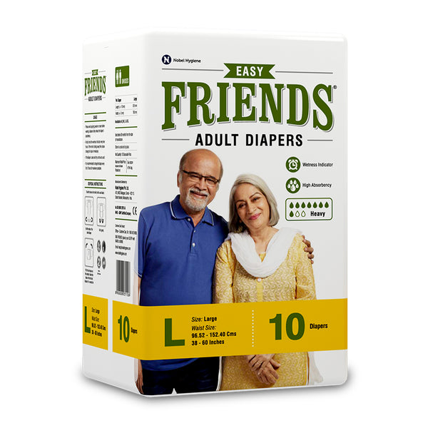 Friends Easy Adult Diapers Extra Large Size Waist 48-68 Inch, Size: Medium  71.12-111.76 Cm at Rs 426/pack in Coimbatore
